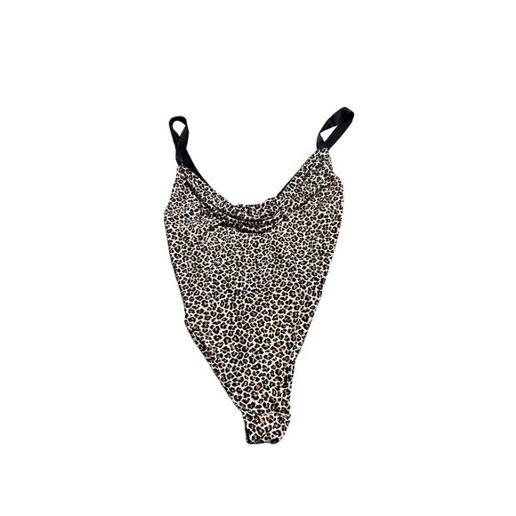 Out From Under Urban Outfitters Leopard Print Body Suit Size Large - Picture 1 of 7